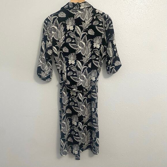 J. McLaughlin Catalina Cloth Black & White Paisley Shirtdress Women’s Size XS - Picture 2 of 8